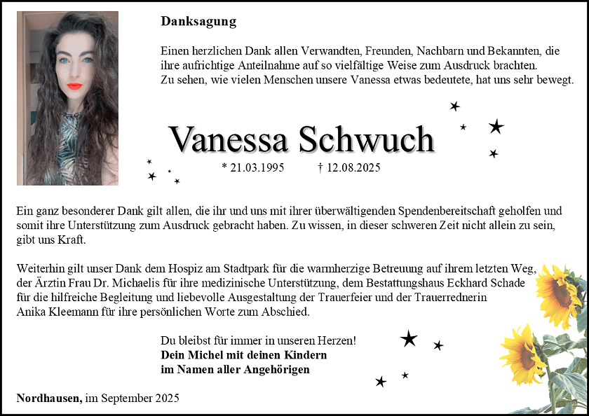 Danksagung (Foto: Schade)