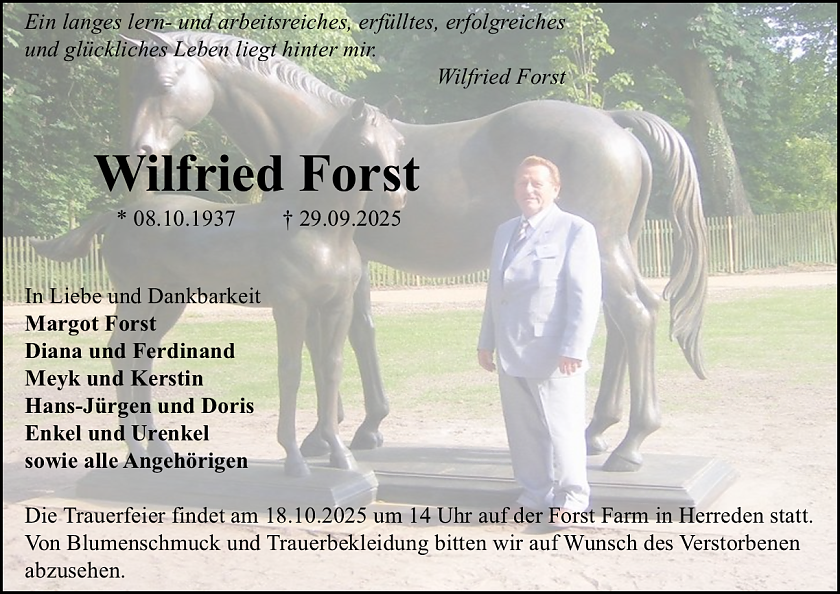 Traueranzeige (Foto: Bestattungshaus Eckhard Schade)