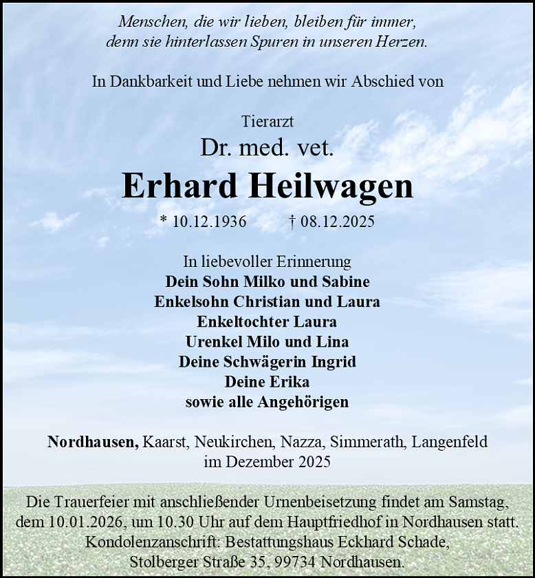 Traueranzeige (Foto: Schade)