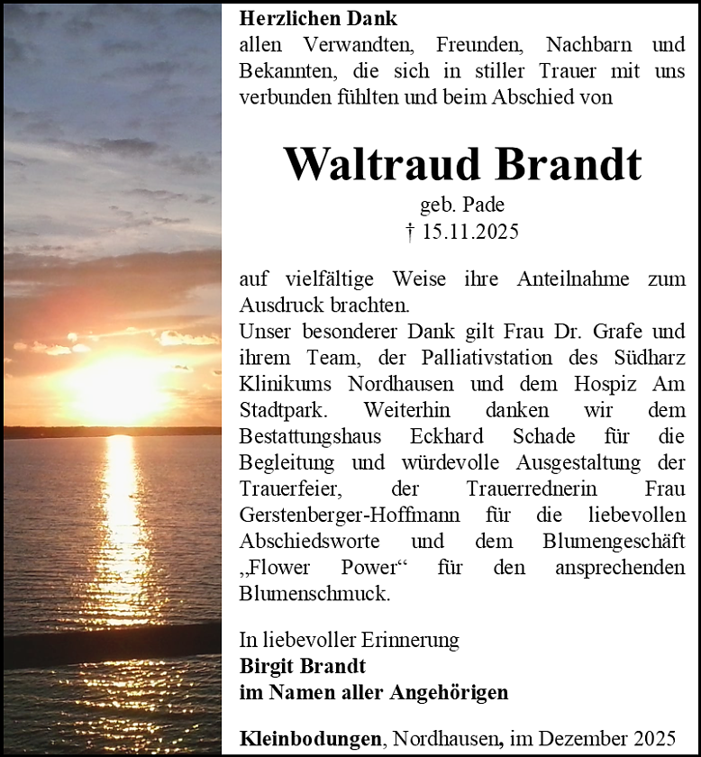 Danksagung (Foto: Schade)