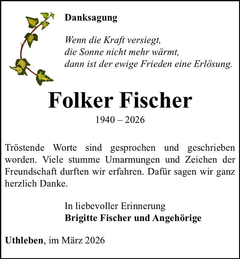 Danksagung (Foto: Schade)