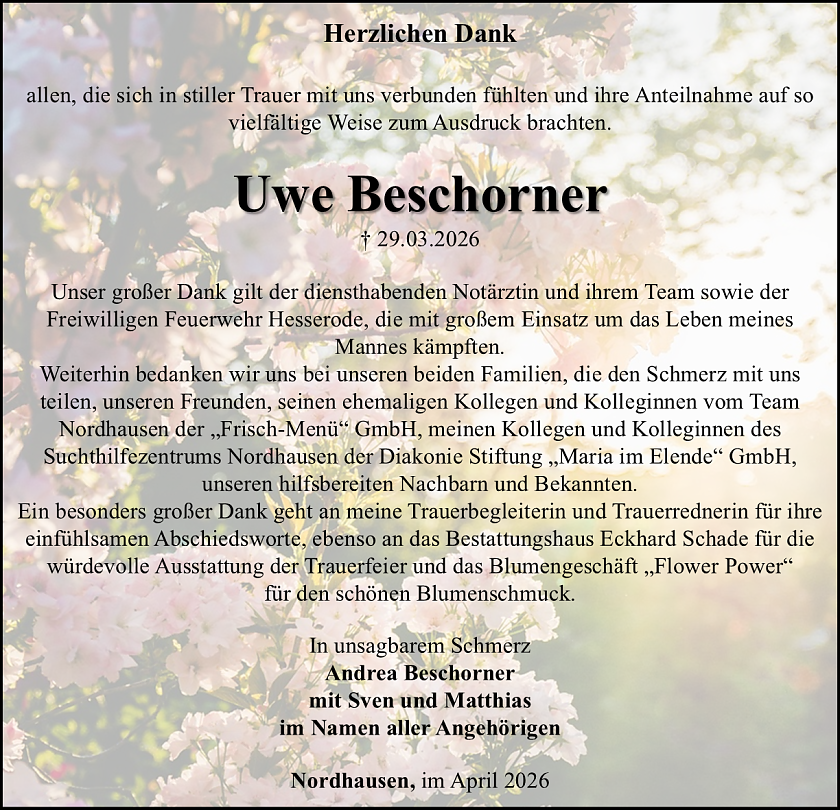 Danksagung (Foto: Schade)