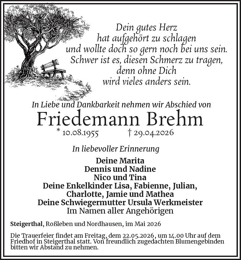 Traueranzeige (Foto: Best. Westerhausen)
