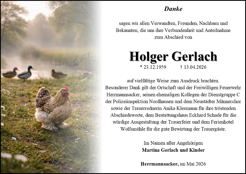 Danksagung (Foto: Schade)