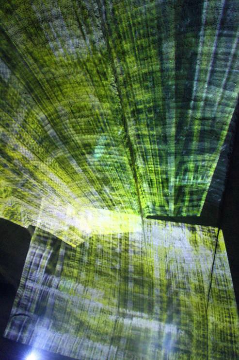 Lichtschau im Bergwerk