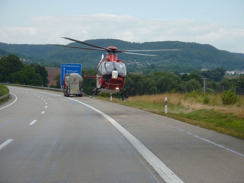Unfall auf der A 38