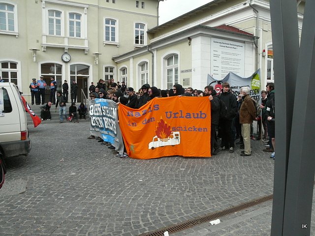 Protest gegen Neonazis
