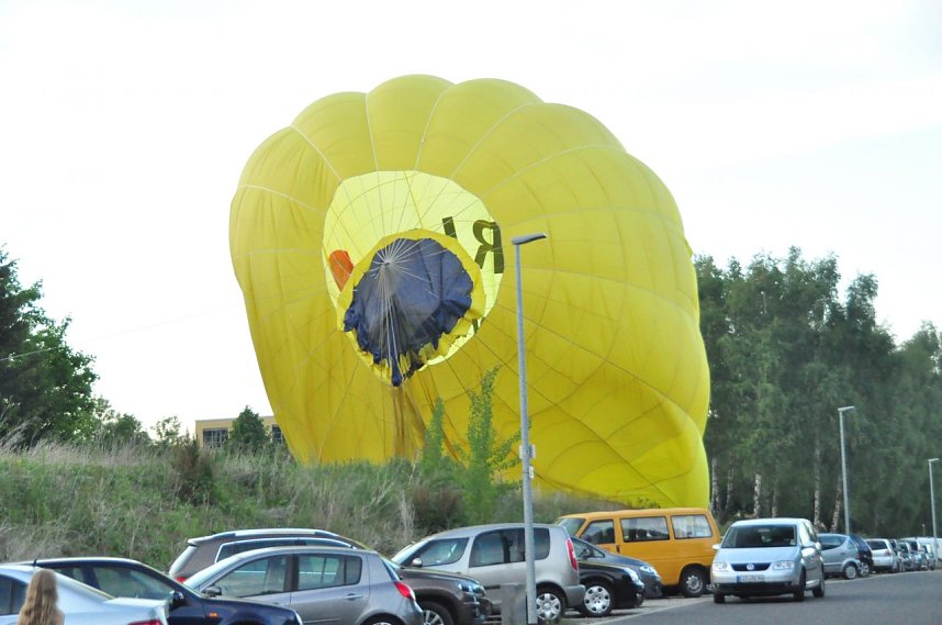 Ballon-Landung in Leinefelde