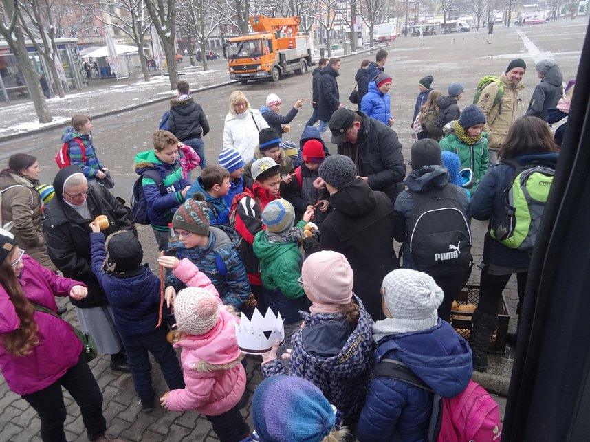 Eichsfelder Sternsinger zum Empfang in der Staatskanzlei