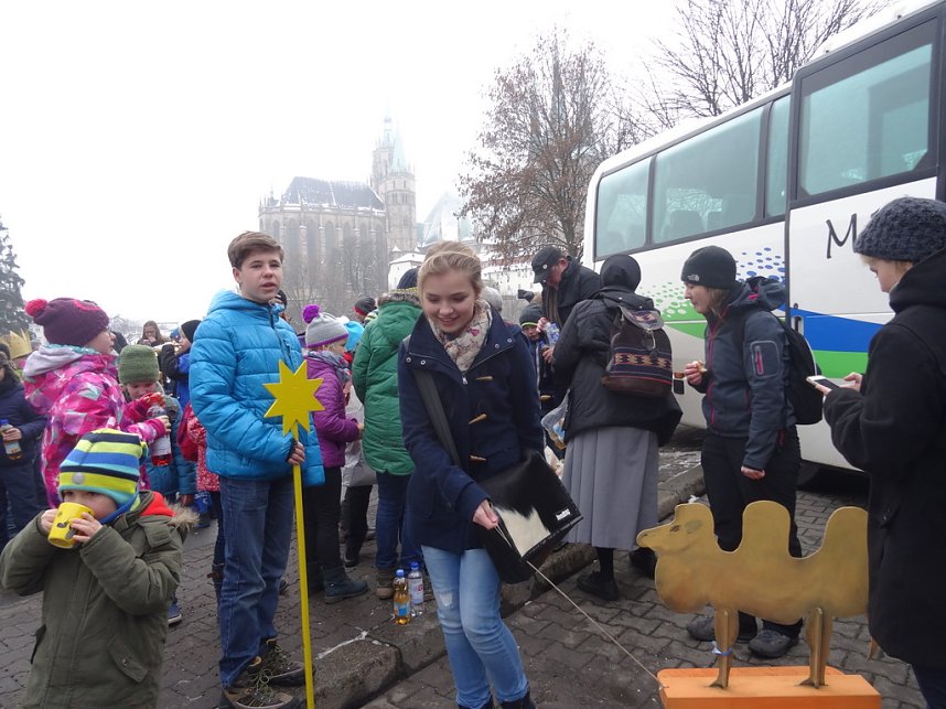 Eichsfelder Sternsinger zum Empfang in der Staatskanzlei