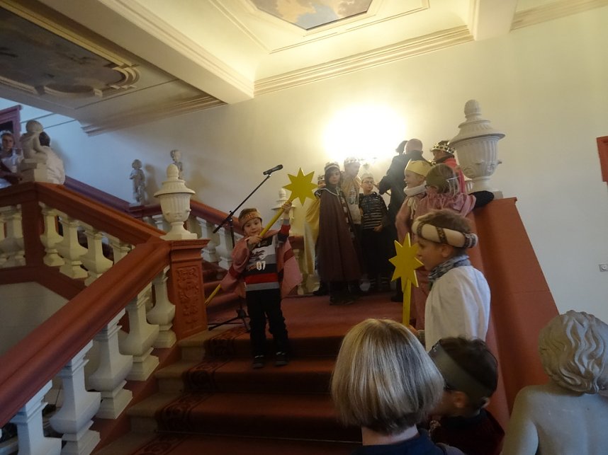 Eichsfelder Sternsinger zum Empfang in der Staatskanzlei