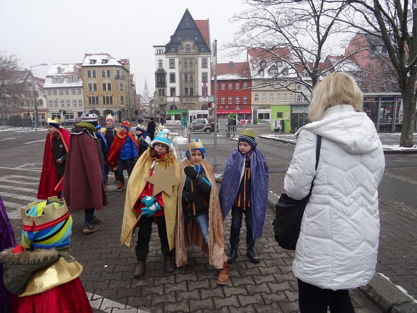 Eichsfelder Sternsinger zum Empfang in der Staatskanzlei