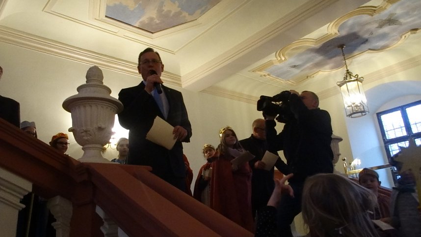 Eichsfelder Sternsinger zum Empfang in der Staatskanzlei