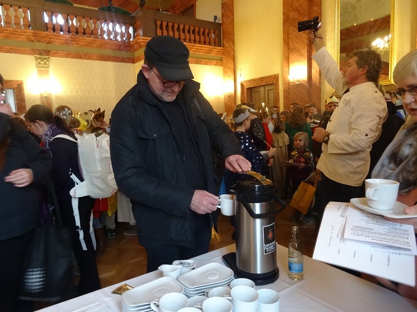 Eichsfelder Sternsinger zum Empfang in der Staatskanzlei