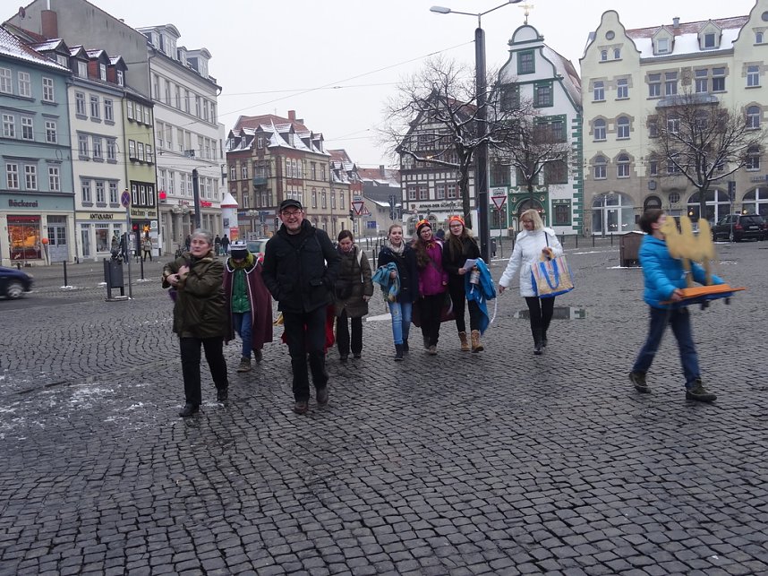 Eichsfelder Sternsinger zum Empfang in der Staatskanzlei