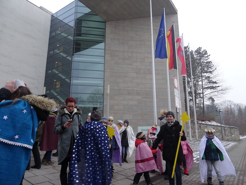 Eichsfelder Sternsinger zum Empfang in der Staatskanzlei