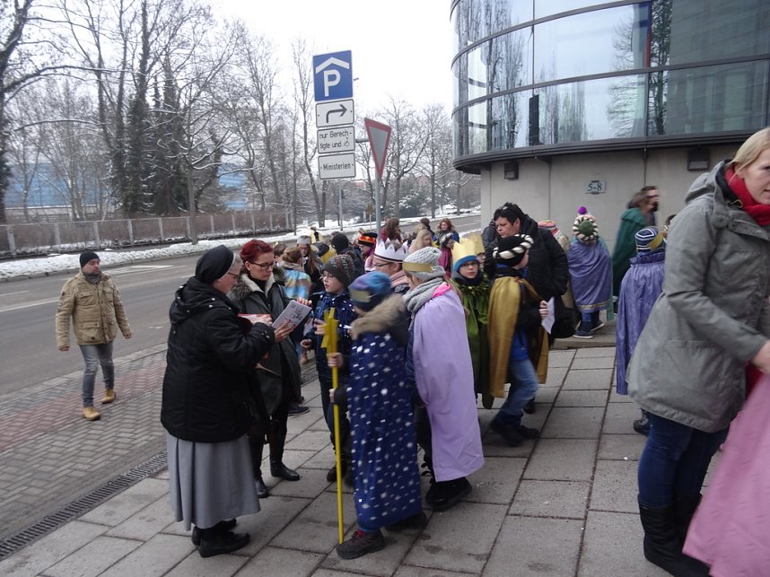 Eichsfelder Sternsinger zum Empfang in der Staatskanzlei
