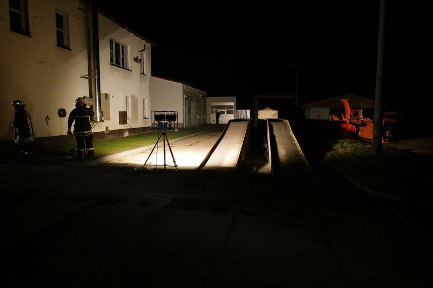 Erdfall auf dem Katastrophenschutzgel&auml;nde