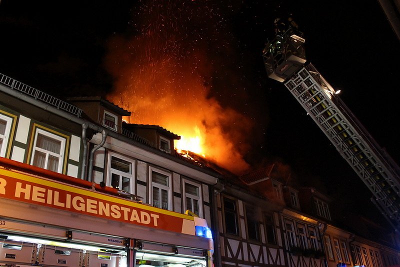 Gro&szlig;brand in der Marktstra&szlig;e
