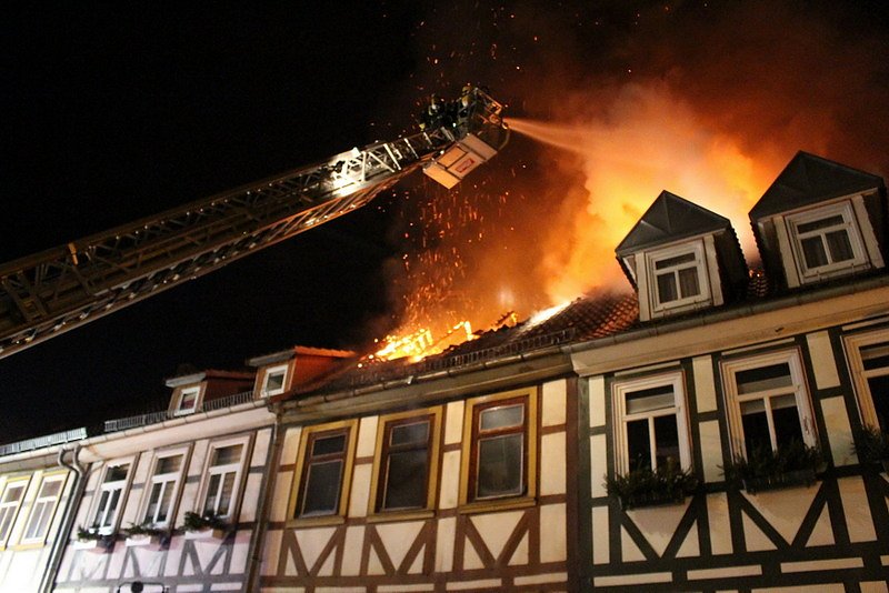 Gro&szlig;brand in der Marktstra&szlig;e