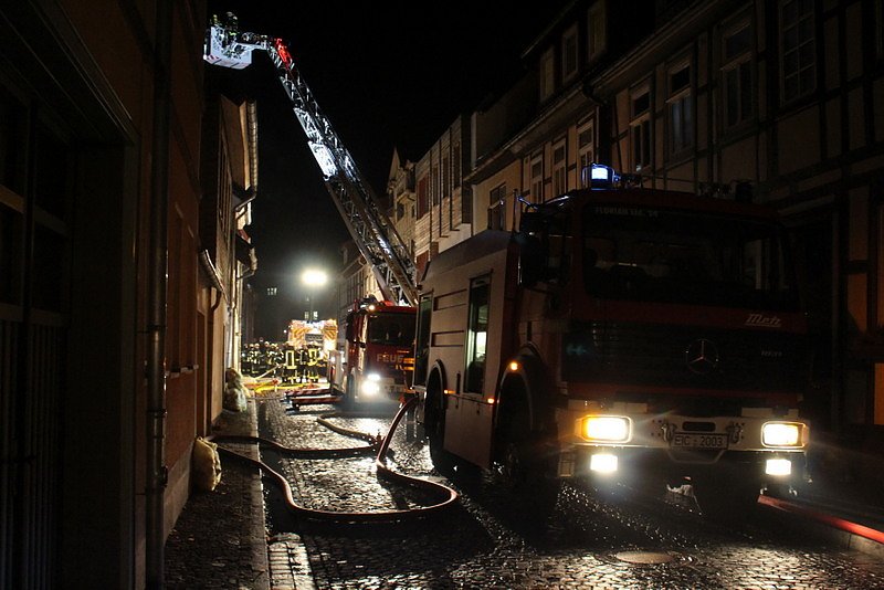 Gro&szlig;brand in der Marktstra&szlig;e