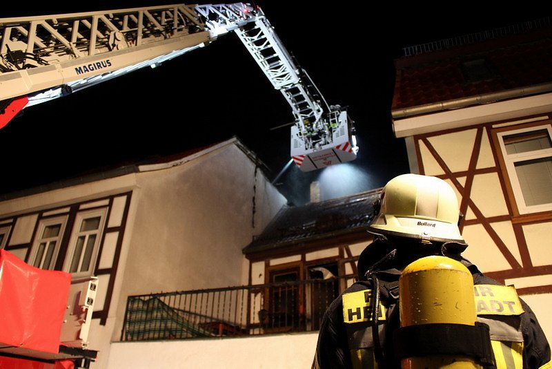 Gro&szlig;brand in der Marktstra&szlig;e