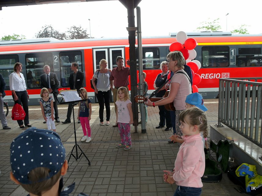 Neuen Zug in Leinefelde begr&uuml;&szlig;t