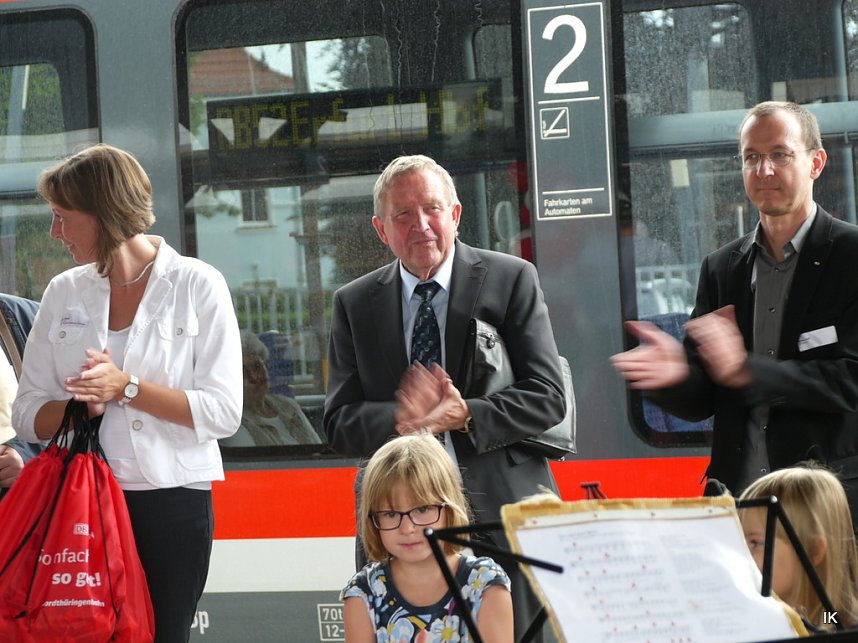 Neuen Zug in Leinefelde begr&uuml;&szlig;t