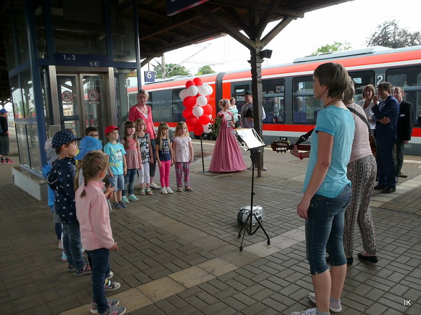 Neuen Zug in Leinefelde begr&uuml;&szlig;t