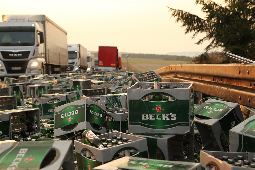 Bierlaster verungl&uuml;ckt