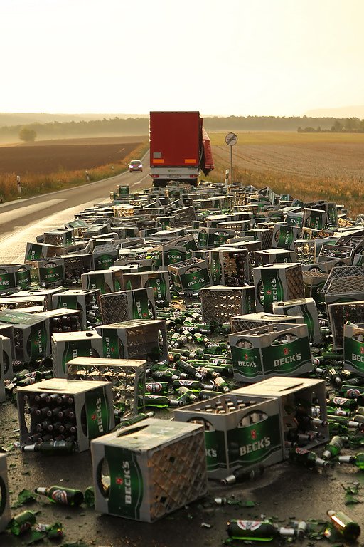 Bierlaster verungl&uuml;ckt