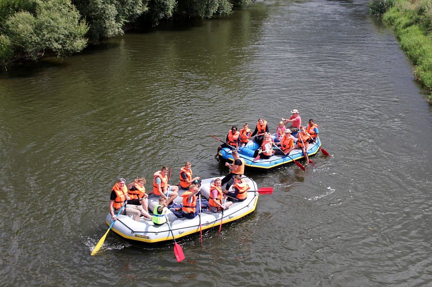 Ausflug mit dem Schlauchboot