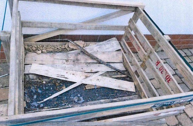 Leere Schieferpalette