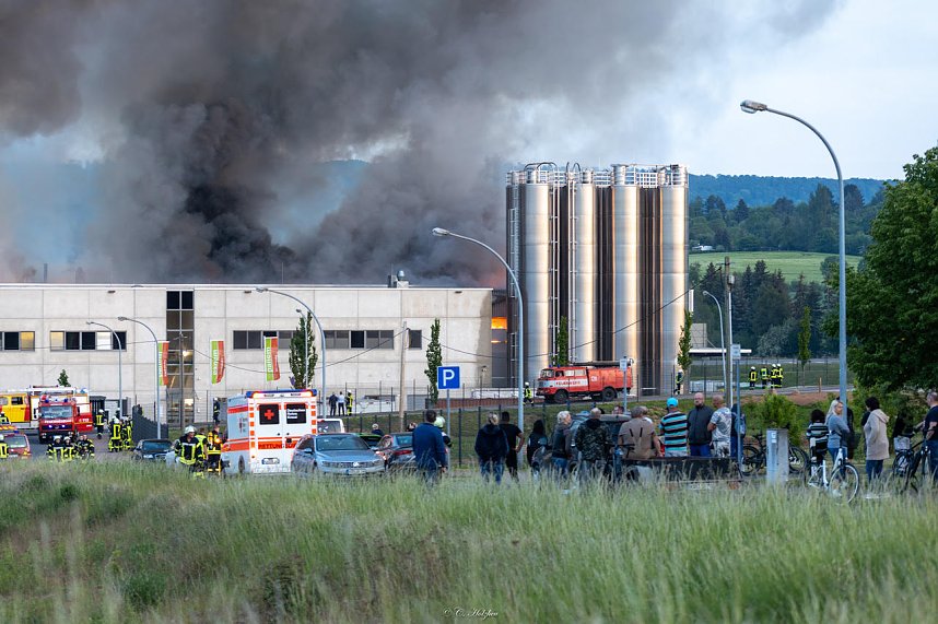 Impressionen vom Brandort in Bleicherode