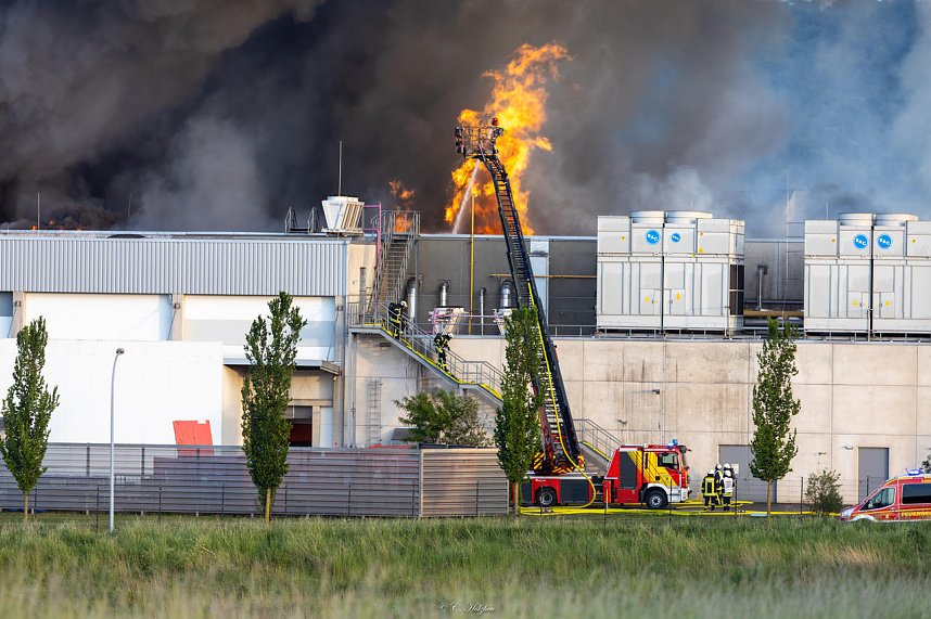 Impressionen vom Brandort in Bleicherode