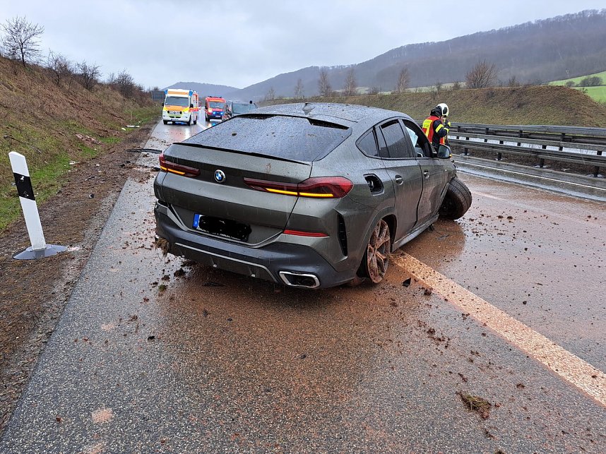 Unfall auf der Autobahn 38