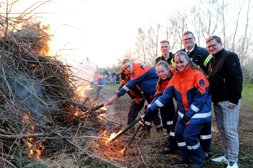 Osterfeuer in Heiligenstadt