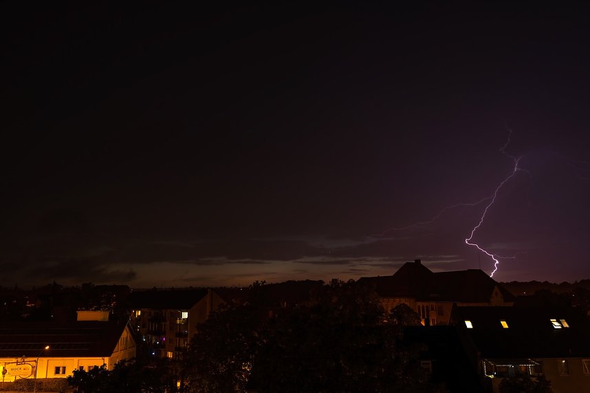 Gewitter gestern Abend &uuml;ber Th&uuml;ringen