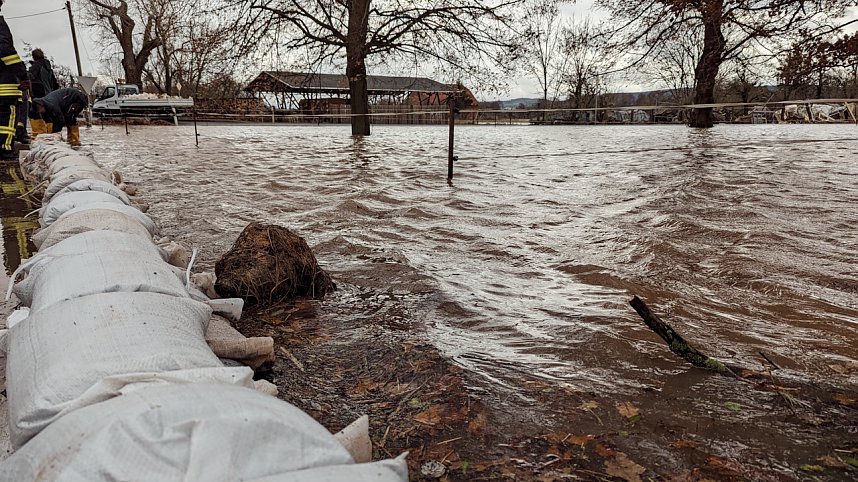 Wassermassen in Windehausen, Dezember 2023