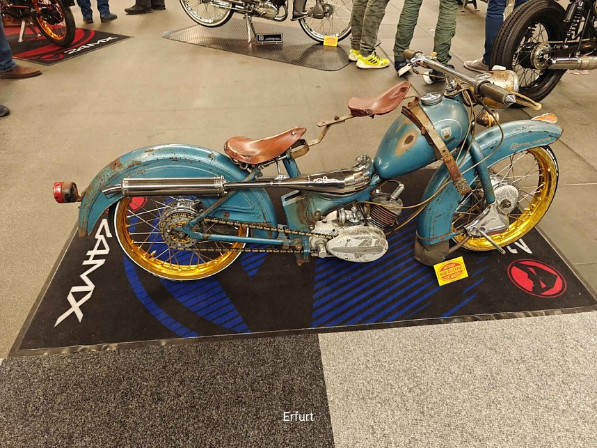 Peter Blei unterwegs auf der Motorradmesse