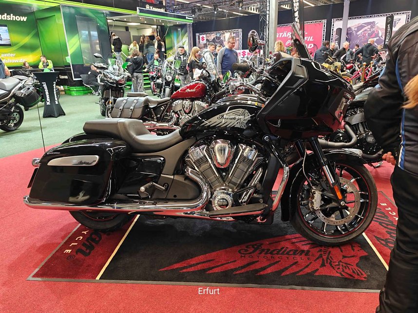 Peter Blei unterwegs auf der Motorradmesse