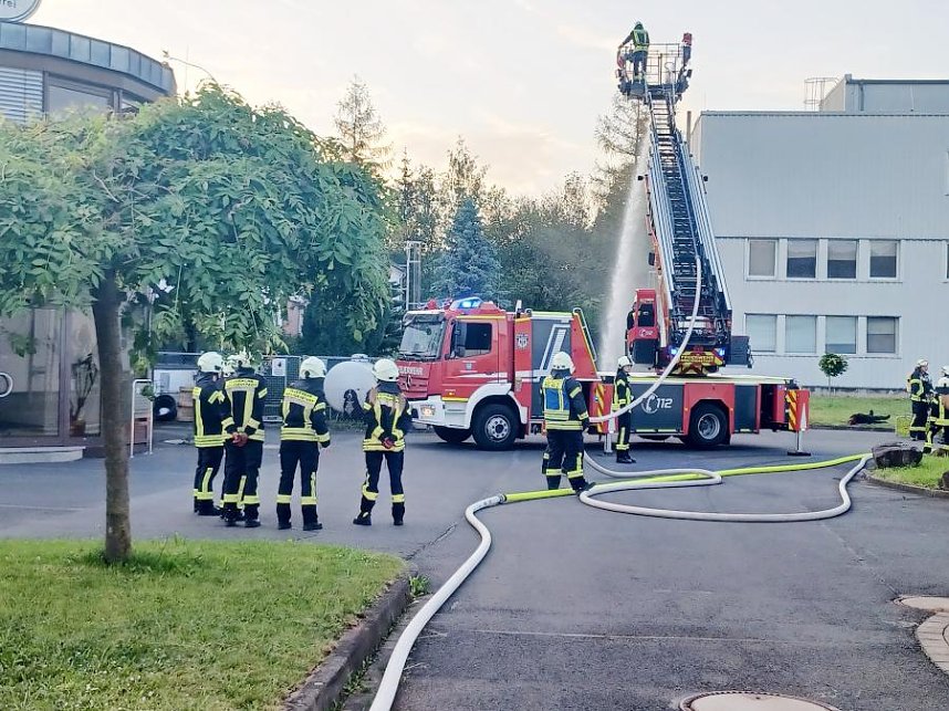 Feuerwehr bei der &Uuml;bung