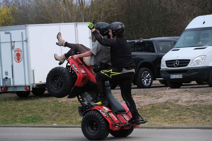 Peter Blei auf der Motorradmesse Erfurt