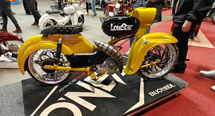 Peter Blei auf der Motorradmesse Erfurt