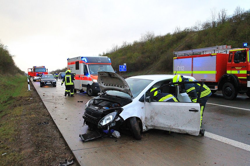 Unfall auf der A38 heute Nachmittag
