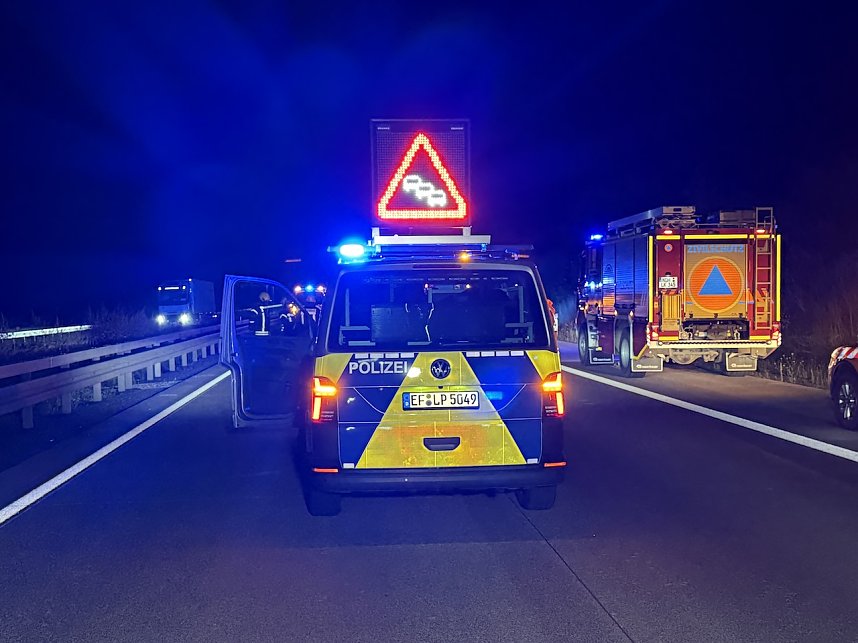 LKW-Brand auf der A38