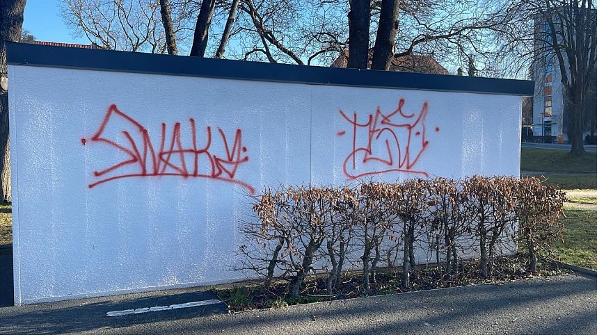 Graffiti-Schmiererei in Worbis