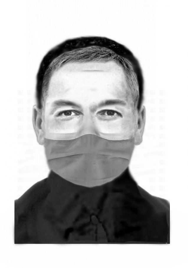 Bild: Phantombild des gesuchten Mannes